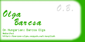 olga barcsa business card